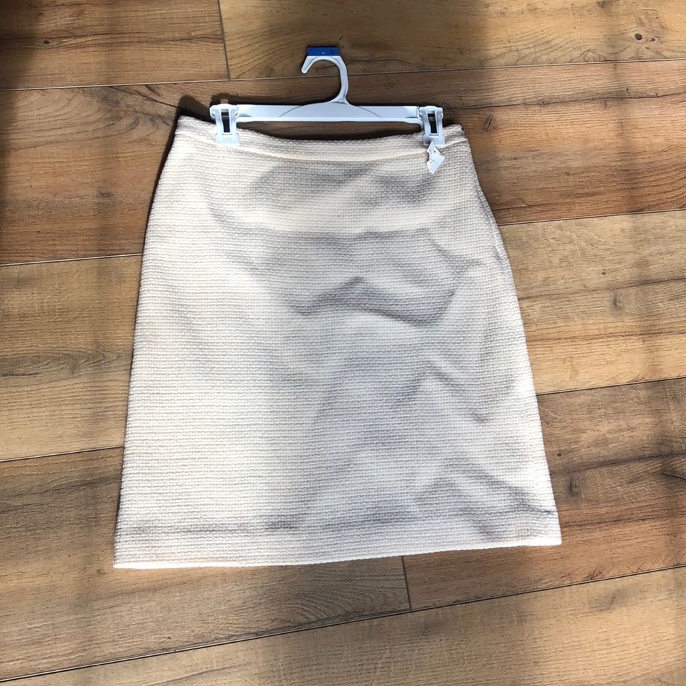 Beige Banana Republic Above Knee Wool Skirt